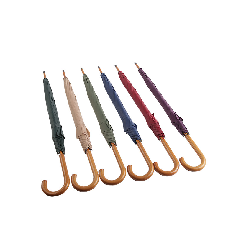 Guarda-chuva reto pongee cabo de madeira roxo-0E6B0064