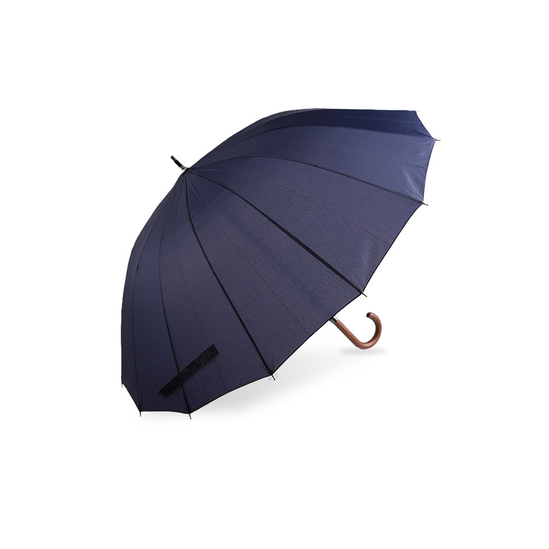 Guarda-chuva reto pongee cabo de madeira puro Dome-0E6B0247