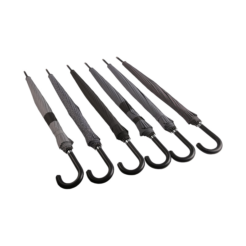 Guarda-chuva Pongee Reto Cor de Café Escuro Fácil de Reparar-0E6B0318