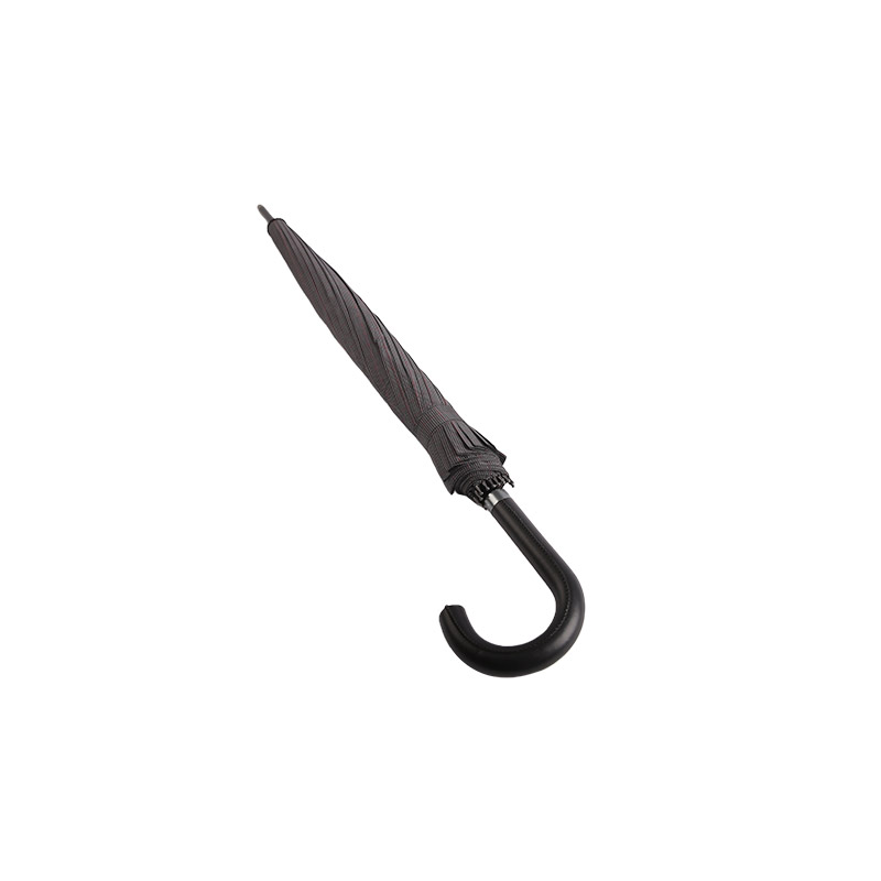 Guarda-chuva Pongee Reto Cor de Café Escuro Fácil de Reparar-0E6B0318