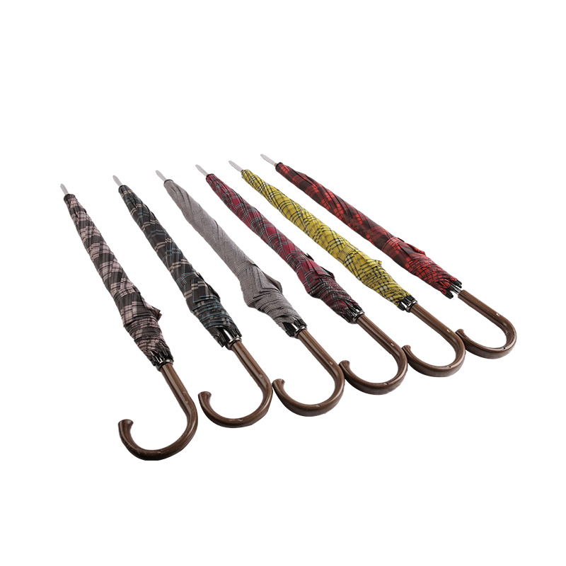 Guarda-chuva reto de poliéster xadrez vermelho Student Spirit-0E6B0329