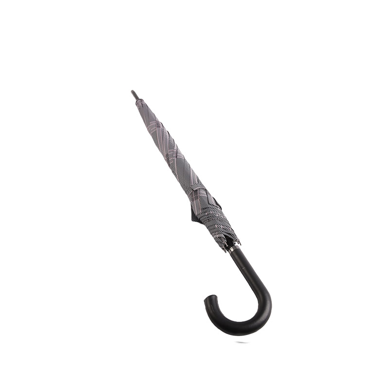 Guarda-chuva xadrez pongee cinza escuro-0E6B0351