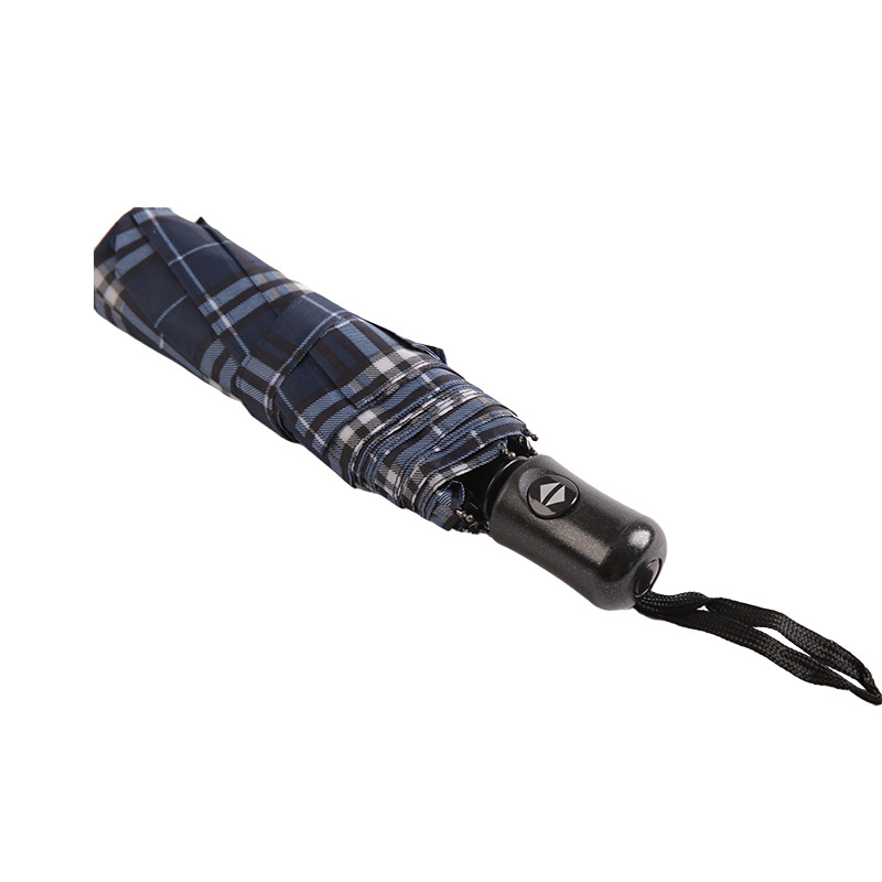 Guarda-chuva triplo listrado em treliça encolhível-0E6B0432