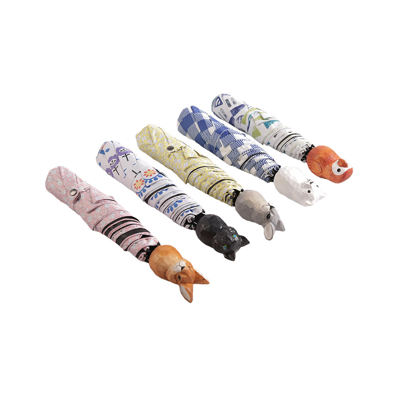 Pongee de colocação de círculo de gravata borboleta com guarda-chuva revestido de três dobras-0E6B0454