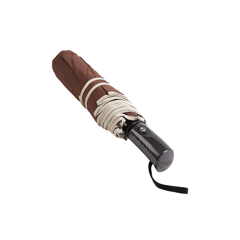 Guarda-chuva triplo estilo café pongee empresarial-0E6B0471