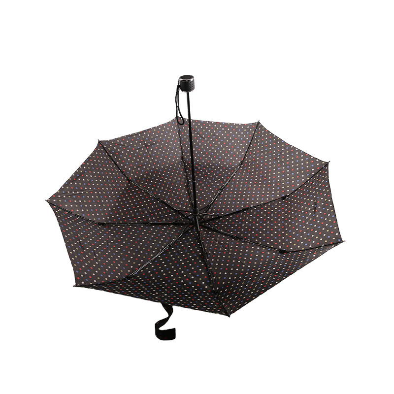 Mini guarda-chuva Pongee de bolinhas-0E6B0499