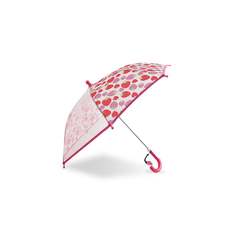 Pink Strawberry Maiden Pongee + guarda-chuva infantil POE-0E6B0588
