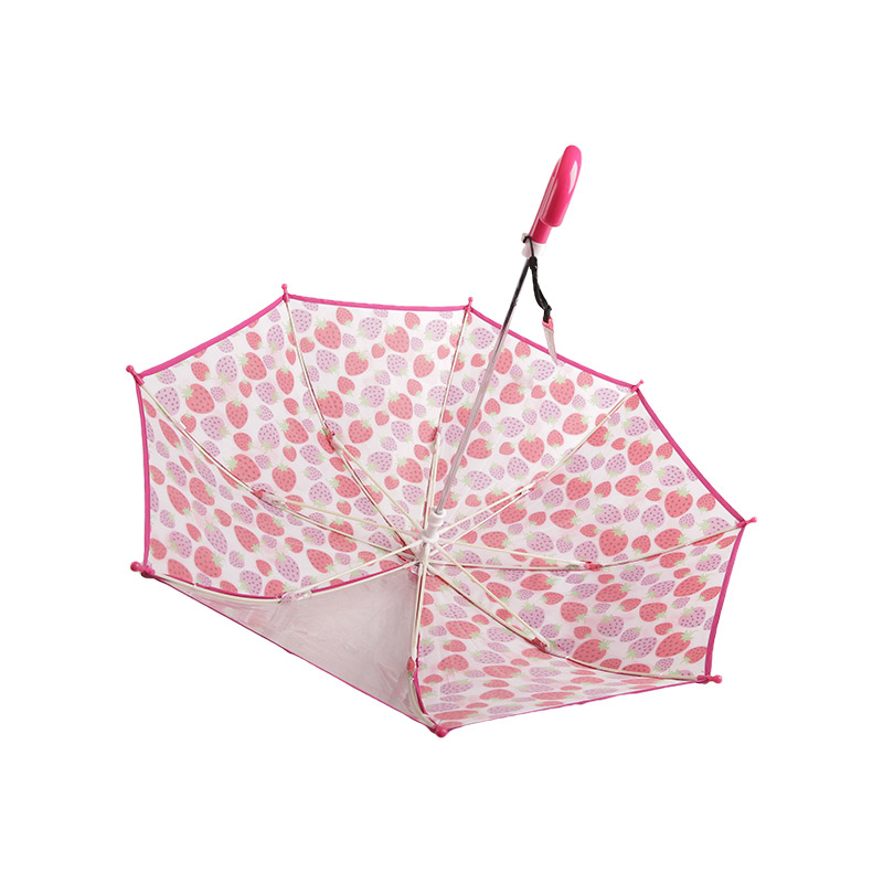 Pink Strawberry Maiden Pongee + guarda-chuva infantil POE-0E6B0588