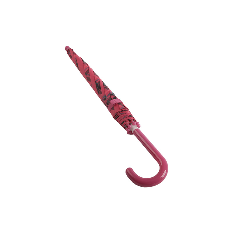 Guarda-chuva infantil listrado gatinho rosa-0E6B0625